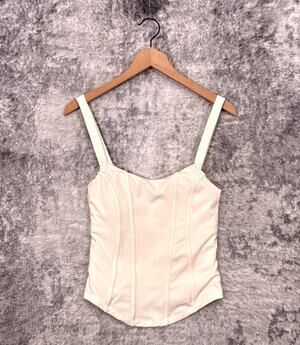 Popflex Corset Cami Top Medium Womens Coconut Cream
